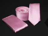       Rossini Slim Krawatte Set - Rosa