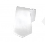        NM Satin Krawatte - Weiß Unifarbige Krawatten