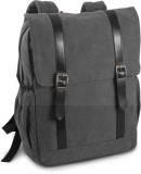                                               Kimood unisex Canvas-Rucksack Mit Klappe Damen Tasche, Geldbörse, Gürtel