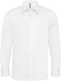 Baumwolle elastishes Langarmhemd - Weiß Langarmhemden