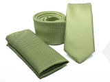       Rossini Slim Krawatte Set - Lime Unifarbige Krawatten