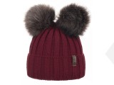     Wintermütze für Mädchen mit Pompons Kinder Schals, Mützen,Handschuhe