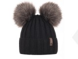     Wintermütze für Mädchen mit Pompons Kinder Schals, Mützen,Handschuhe