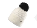  Damen Wintermütze mit Bommel und Glitter Hut, Mütze