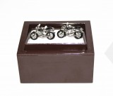         Manschettenknöpfe im Geschenkbox - Motorrad Krawattennadel, Manchettenknöpfe