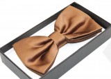      NM Satin Fliege im Geschenkbox - Braun-gold