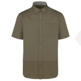        Comfort fit langarm Hemd - Khaki