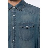 MEN'S LONG-SLEEVED DENIM SHIRT Slim/Smart Fit