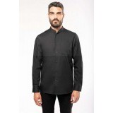      MEN'S LONG-SLEEVED MANDARIN COLLAR SHIRT