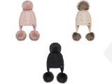  Wintermütze für Mädchen mit Pompons Kinder Schals, Mützen,Handschuhe