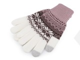                  Unisex Strickhandschuhe mit Norwegermuster Damen Handschuhe,Winterschal