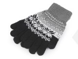                  Unisex Strickhandschuhe mit Norwegermuster Damen Handschuhe,Winterschal