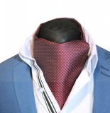 Cravat Ascot Krawatten für Männer - Bordeaux gemustert Spezialität