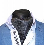 Cravat Ascot Krawatten für Männer - Schwarz gemustert Spezialität