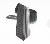          NM Slim Krawatte - Schwarz gestreift
