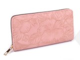            Geldbörse für Damen 3D-Blumen - 9,5 x 19 cm