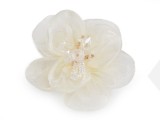            Blume mit geschliffenen Glasperlen zum Aufnähen und Aufkleben Brosche, Reversnadel