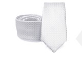 Rossini Slim Krawatte - Weiß gemustert