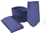       Rossini Slim Krawatte Set - Blau gepunktet