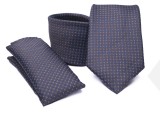           Premium Krawatte Set - Blau-rot gepunktet Kleine gemusterte Krawatten