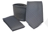           Premium Krawatte Set - Dunkelgrau gepunktet Kleine gemusterte Krawatten