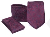           Premium Krawatte Set - Bordeaux geblümt Gemusterte Krawatten