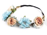                       Elastisches Haarband mit Blumen Schmuck, Haarschmuck