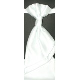 Hochzeit Krawatte mit Einstecktuch - Weiß