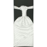 Hochzeit Krawatte mit Einstecktuch - Weiß Gestreift