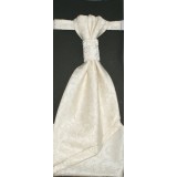 Hochzeit Krawatte mit Einstecktuch - Natur Gemustert