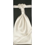 Hochzeit Krawatte mit Einstecktuch - Natur Gepunktet