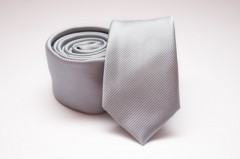 Rossini Slim Krawatte - Hellgrau Unifarbige Krawatten