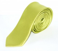 Satin Slim Krawatte - Limettengrün 