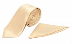 Goldenland Slim Set - Golden Unifarbige Krawatten