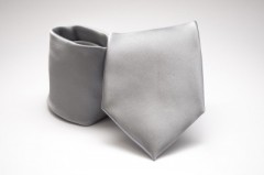 Premium Krawatte - Silber Satin Unifarbige Krawatten