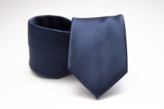 Premium Krawatte - Dunkelblau Satin Unifarbige Krawatten