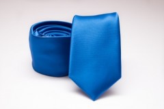 Rossini Slim Krawatte - Blau Satin 