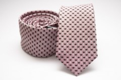 Rossini Slim Krawatte - Pulver-Schwarz Gepunktet Kleine gemusterte Krawatten