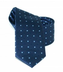 Goldenland Slim Krawatte - Blau Gepunktet 