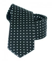 Goldenland Slim Krawatte - Schwarz Gepunktet Kleine gemusterte Krawatten