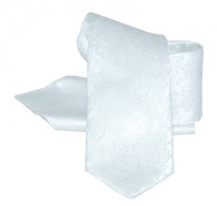 Krawatte Set - Weiß Gemustert Gemusterte Krawatten