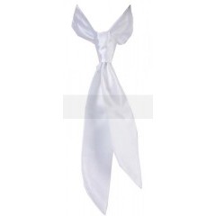 Satin Damenkrawatte - Weiß Damen Krawatte, Fliege