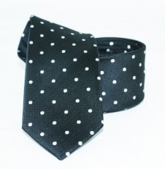 Goldenland Slim Krawatte - Schwarz gepunktet Kleine gemusterte Krawatten