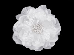 Rosa Brosche - Weiß 