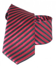 Goldenland Slim Krawatte - Rot Gestreift 