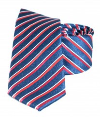 Goldenland Slim Krawatte - Rot-Blau Gestreift Gestreifte Krawatten