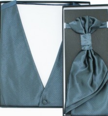 Goldenland Hochzeitweste Set  - Grau gemustert Krawatten für Hochzeit