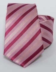 Premium Seidenkrawatte - Rosa-Pink Gestreift Gestreifte Krawatten
