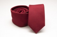 Rossini Slim Krawatte - Burgunderrot Unifarbige Krawatten