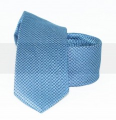 Goldenland Slim Krawatte - Blau Gemustert 